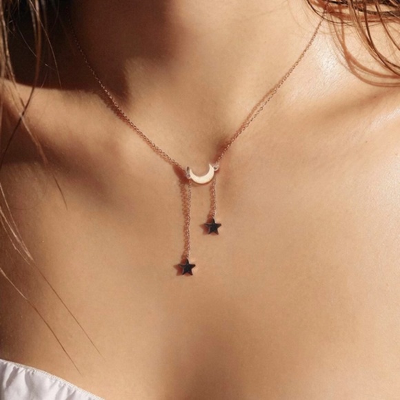 Jewelry - 3/$21 Moon and Falling Star Gold Necklace
